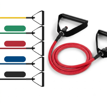 Multi-Level Fitness Resistance Tube with Foam/Plastic Handles