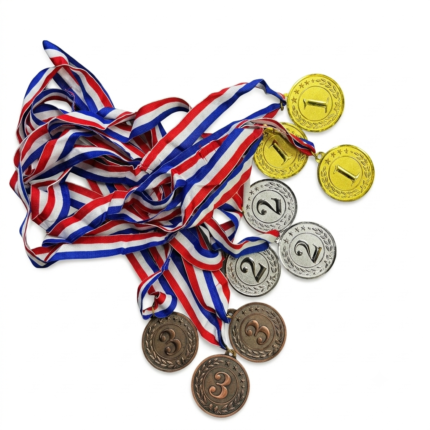 112233 Big Sports Medals Set (Gold, Silver, Bronze)